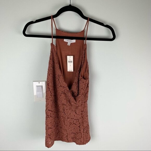ANTHROPOLOGIE eri & ali Terracotta Crossover Tank Top size small - Picture 3 of 8
